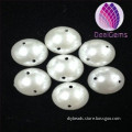 6mm white round flat back imitation pearl acrylic sew on pearl